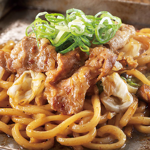 〆バラ焼きうどん