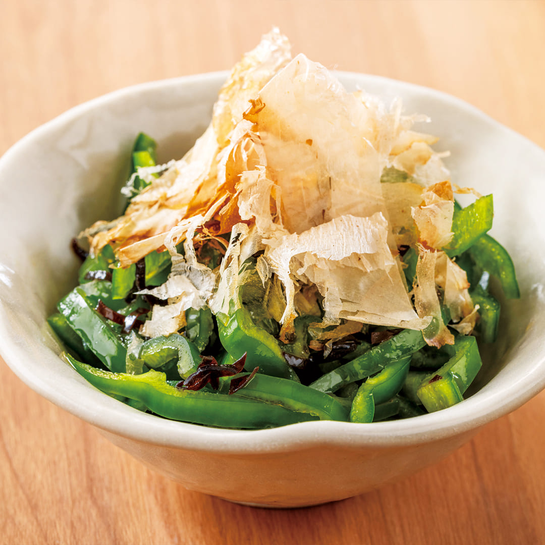 ちぐさピーマン昆布ポン酢和え